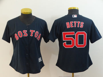Mookie Betts Boston Red Sox navy jersey