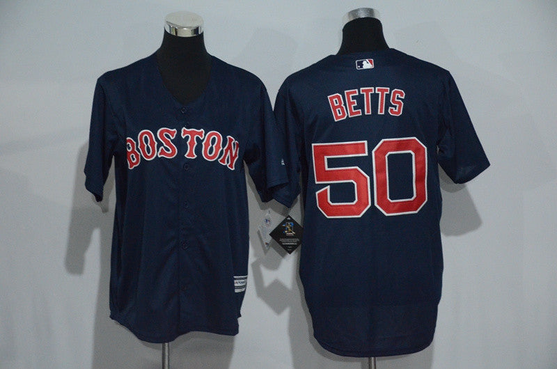 Mookie Betts Boston Red Sox navy jersey