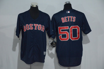 Mookie Betts Boston Red Sox navy jersey