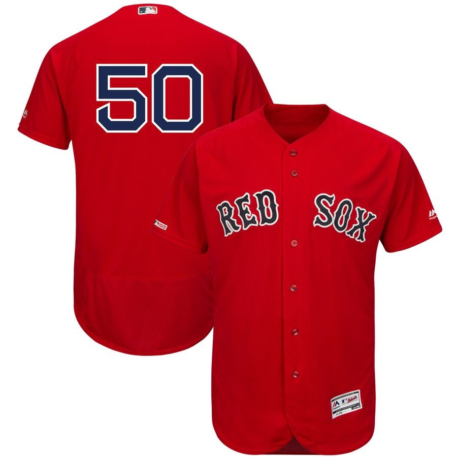 Mookie Betts Boston Red Sox scarlet jersey