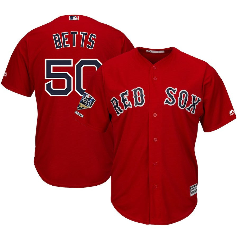 Mookie Betts Boston Red Sox scarlet Alternate jersey