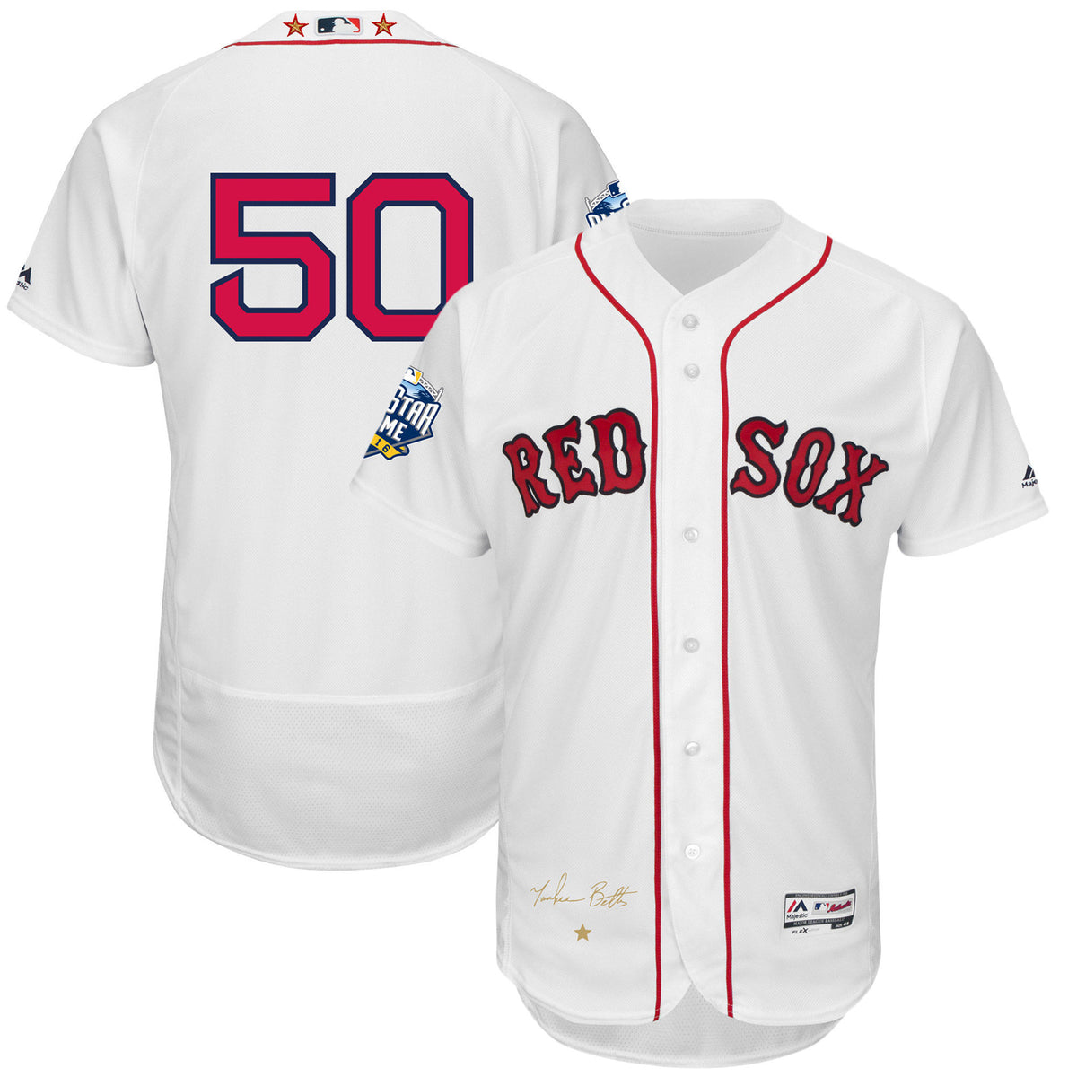 Mookie Betts Boston Red Sox white All-Star jersey