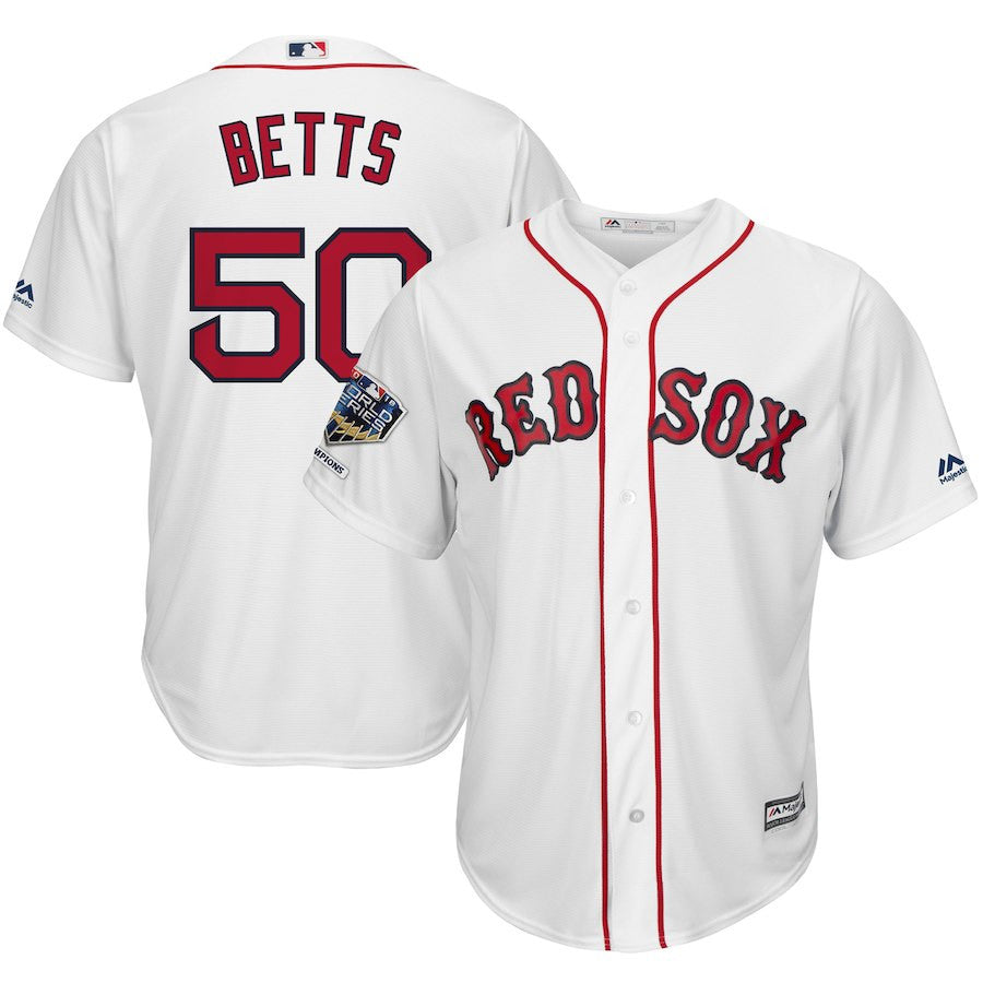 Mookie Betts Boston Red Sox white Home jersey