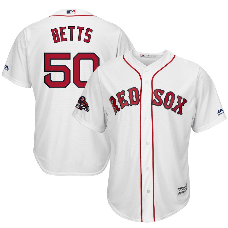 Mookie Betts Boston Red Sox white jersey