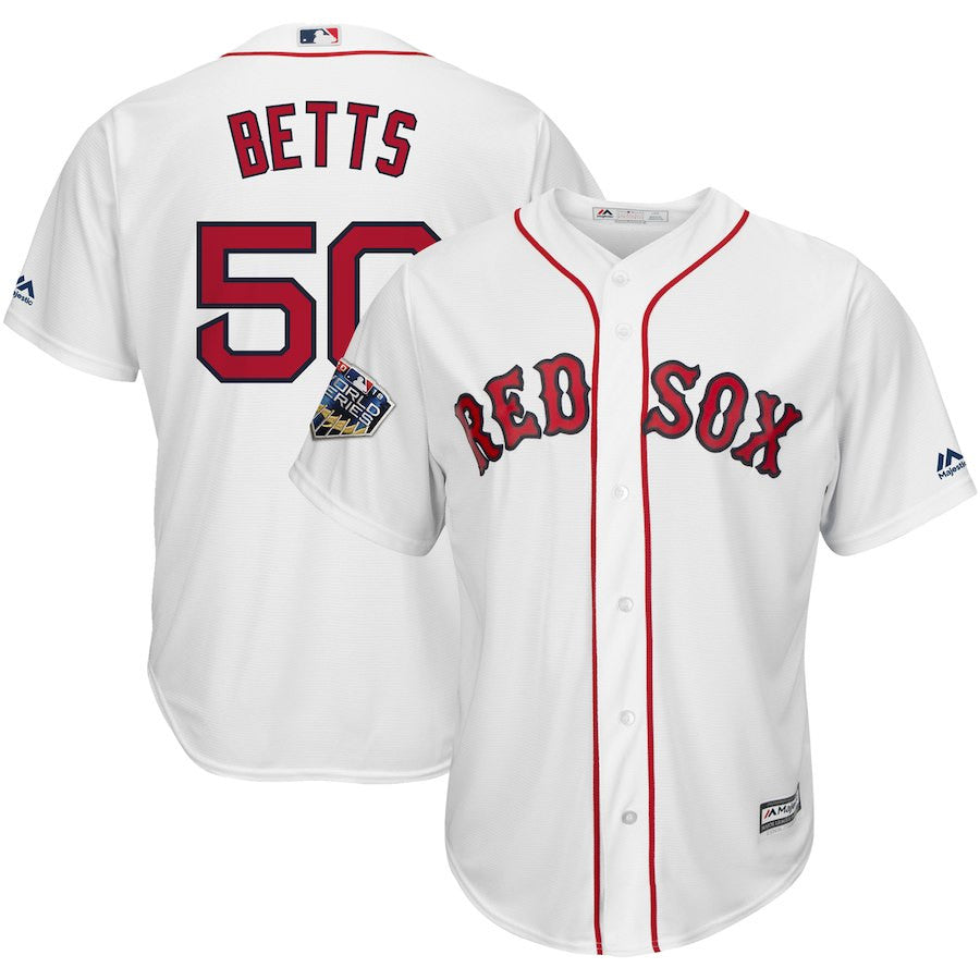 Mookie Betts Boston Red Sox white jersey