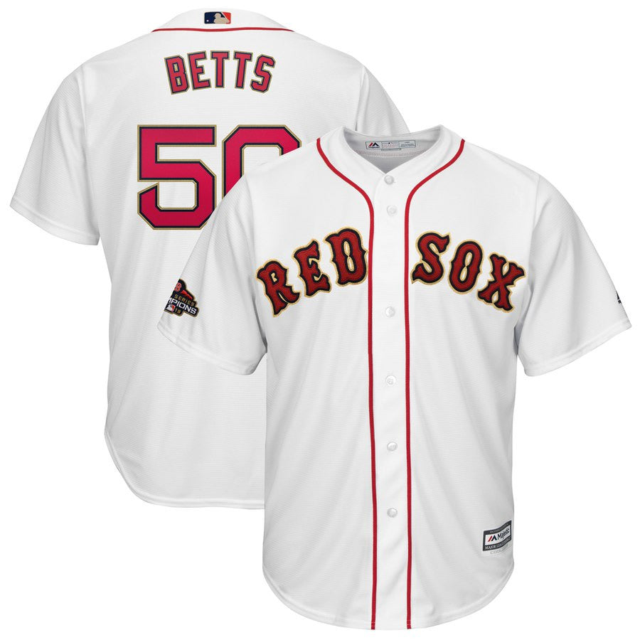 Mookie Betts Boston Red Sox white jersey