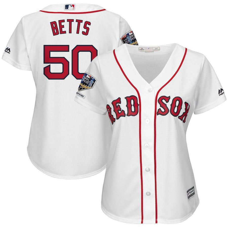 Mookie Betts Boston Red Sox white Home jersey