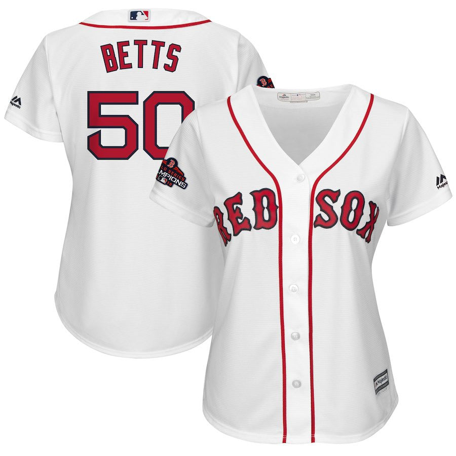 Mookie Betts Boston Red Sox white jersey