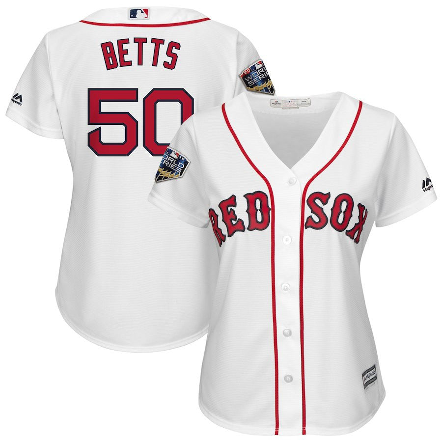 Mookie Betts Boston Red Sox white jersey