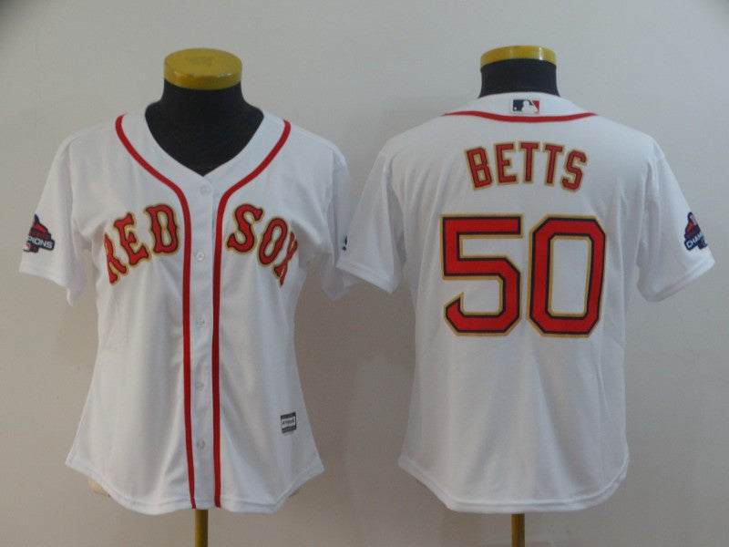 Mookie Betts Boston Red Sox white jersey