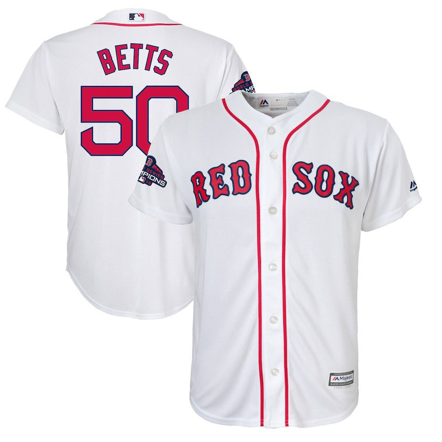 Mookie Betts Boston Red Sox white jersey