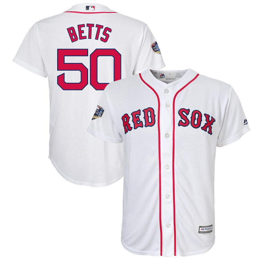 Mookie Betts Boston Red Sox white jersey