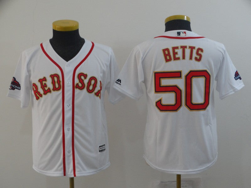 Mookie Betts Boston Red Sox white jersey