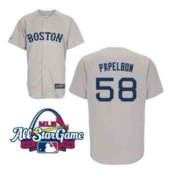 Jonathan Papelbon Boston Red Sox grey jersey