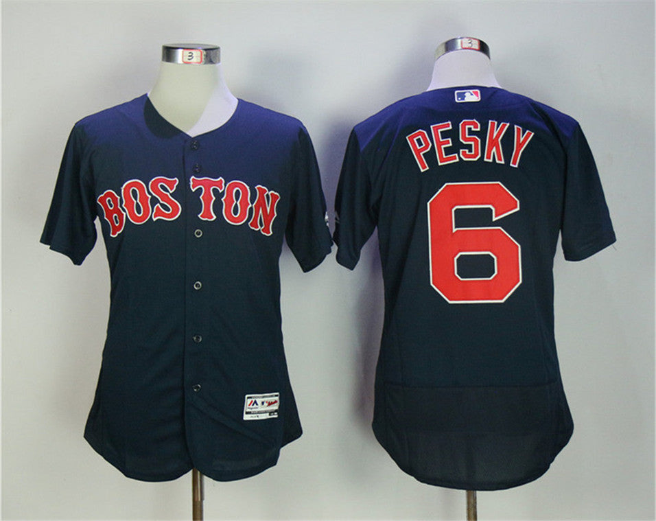 Johnny Pesky Boston Red Sox navy jersey