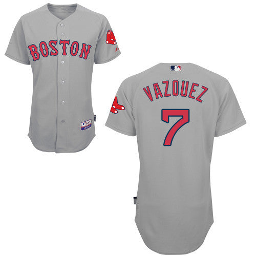Christian Vazquez Boston Red Sox grey jersey