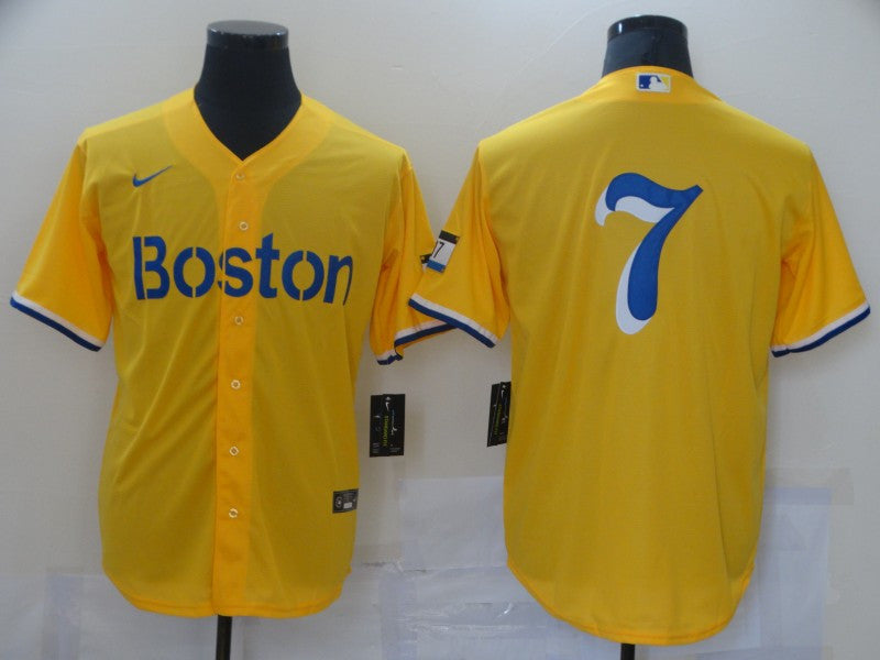 Boston Red Sox gold City Connect jersey