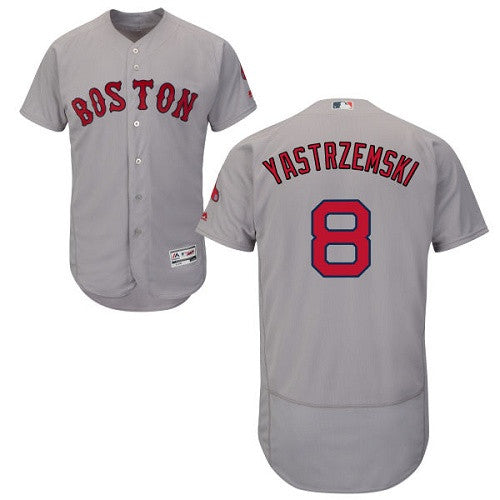 Carl Yastrzemski Boston Red Sox gray jersey