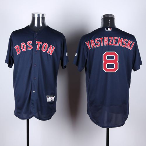Carl Yastrzemski Boston Red Sox navy Authentic jersey