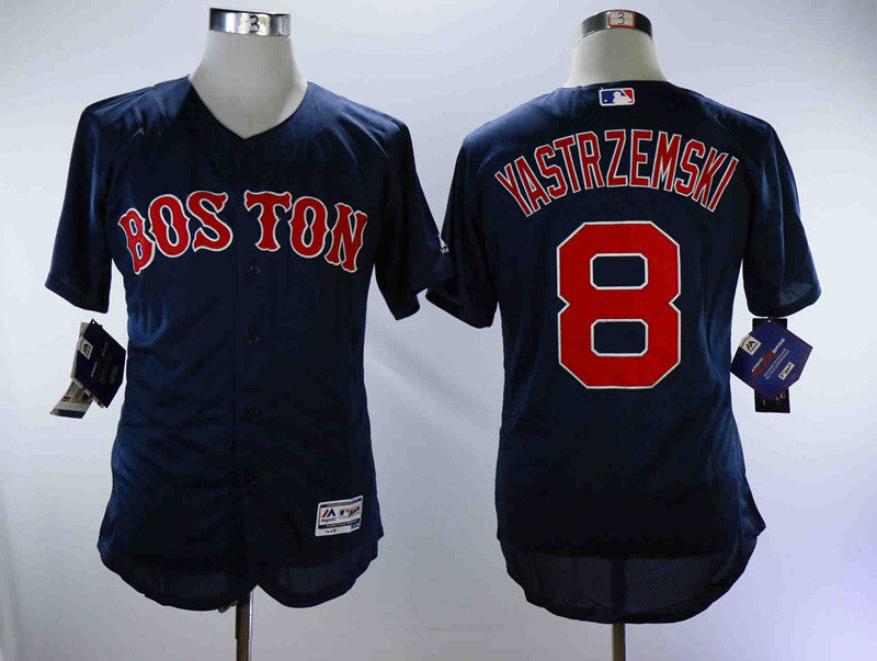 Carl Yastrzemski Boston Red Sox navy jersey