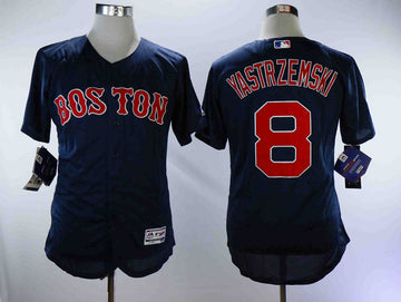 Carl Yastrzemski Boston Red Sox navy jersey