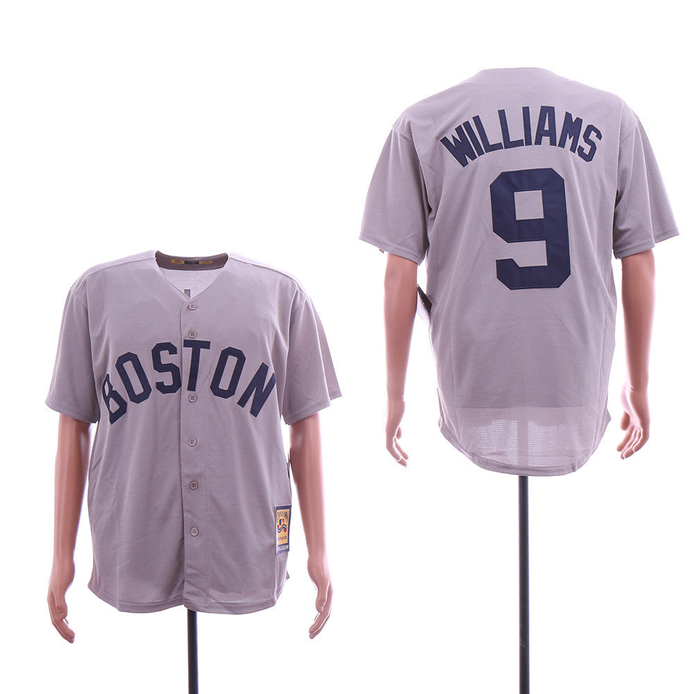 Ted Williams Boston Red Sox gray Cooperstown jersey