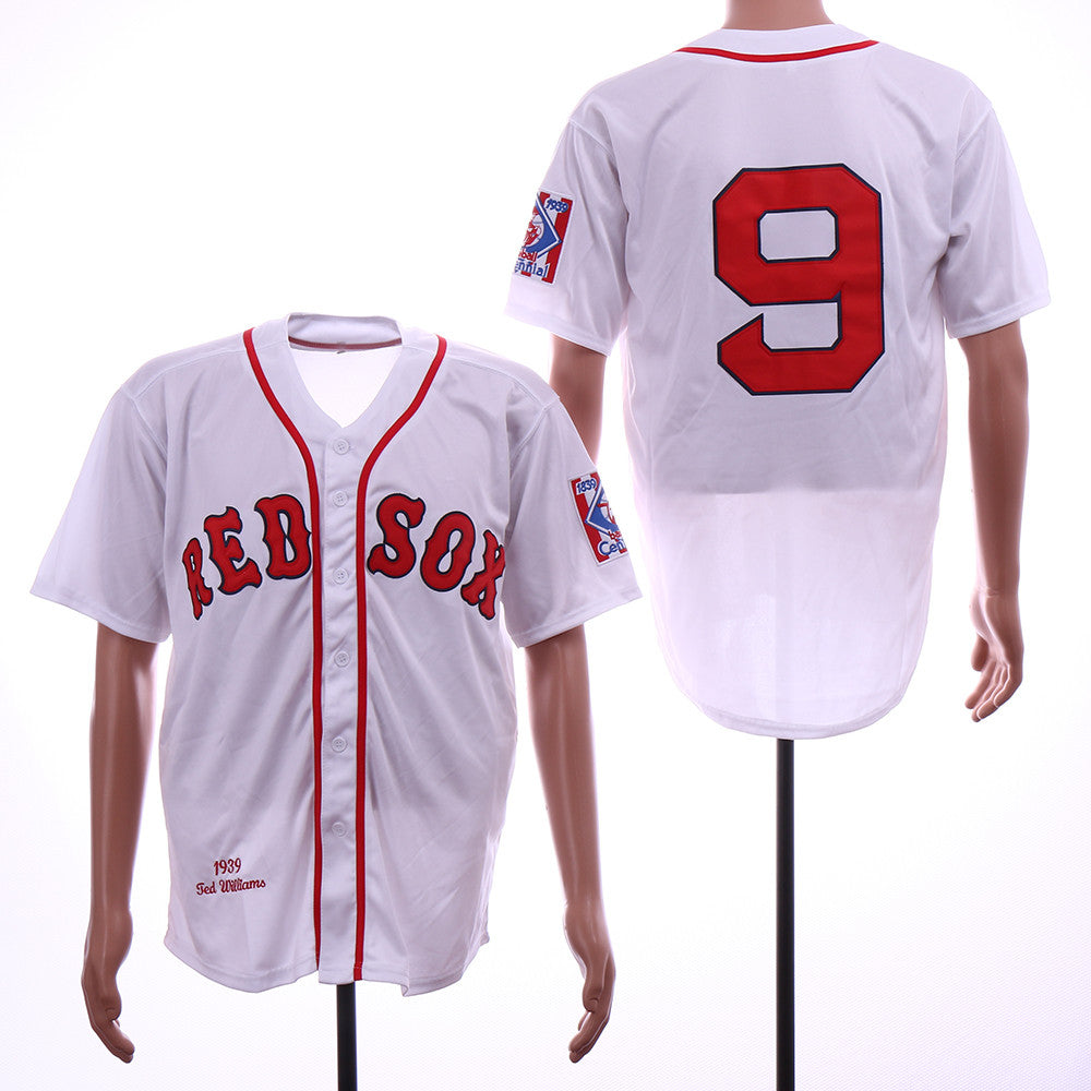 Ted Williams Boston Red Sox white Throwback jersey