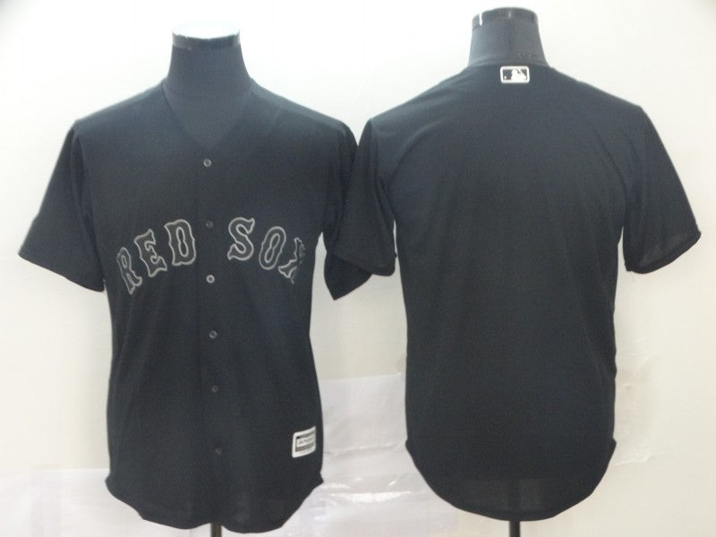 Custom Boston Red Sox black Authentic jersey