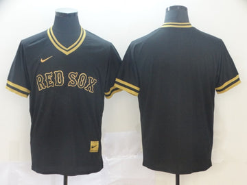 Blank Black Boston Red Sox gold Legend jersey