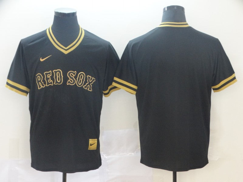 Blank Black Boston Red Sox gold Legend jersey