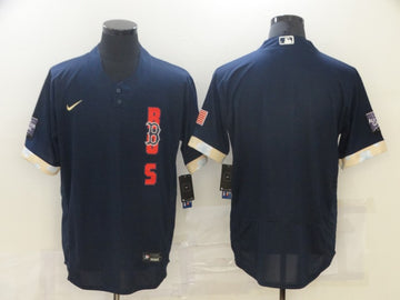 Custom Boston Red Sox navy All-Star jersey