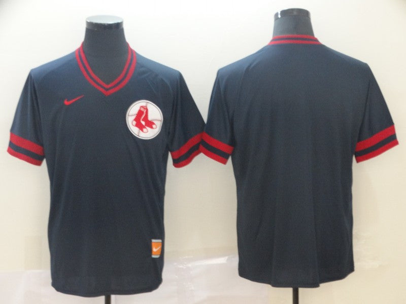 Custom Boston Red Sox navy Throwback jersey
