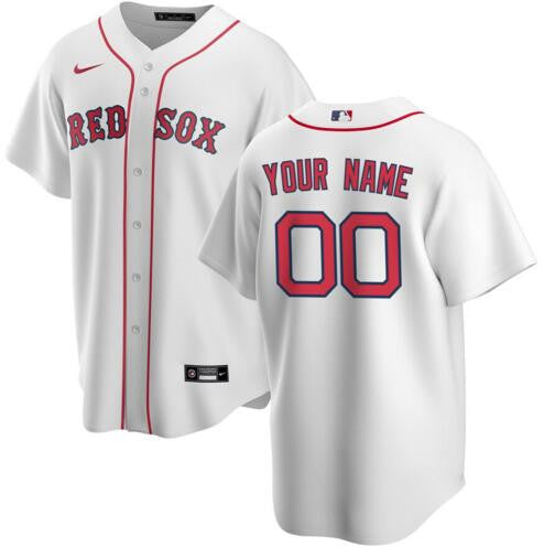 Custom Boston Red Sox white jersey