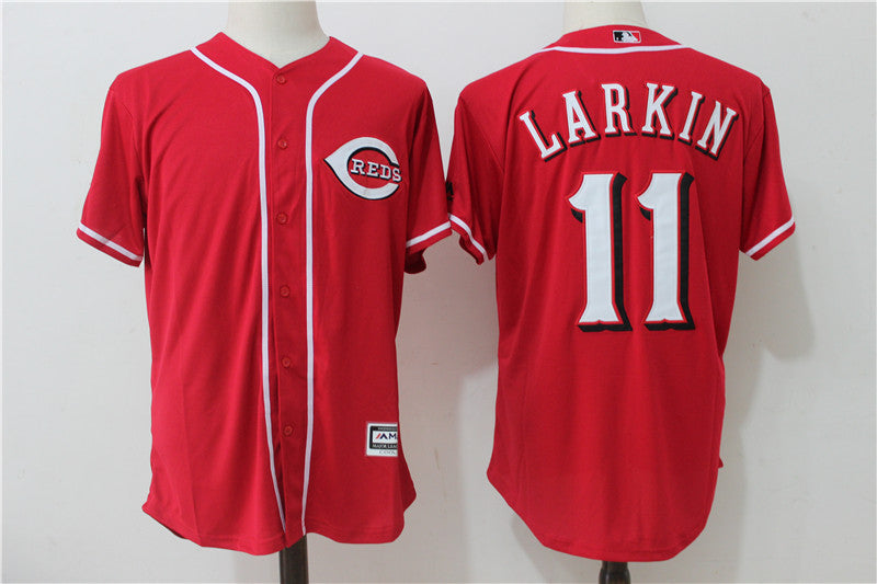 Barry Larkin Cincinnati Reds red jersey