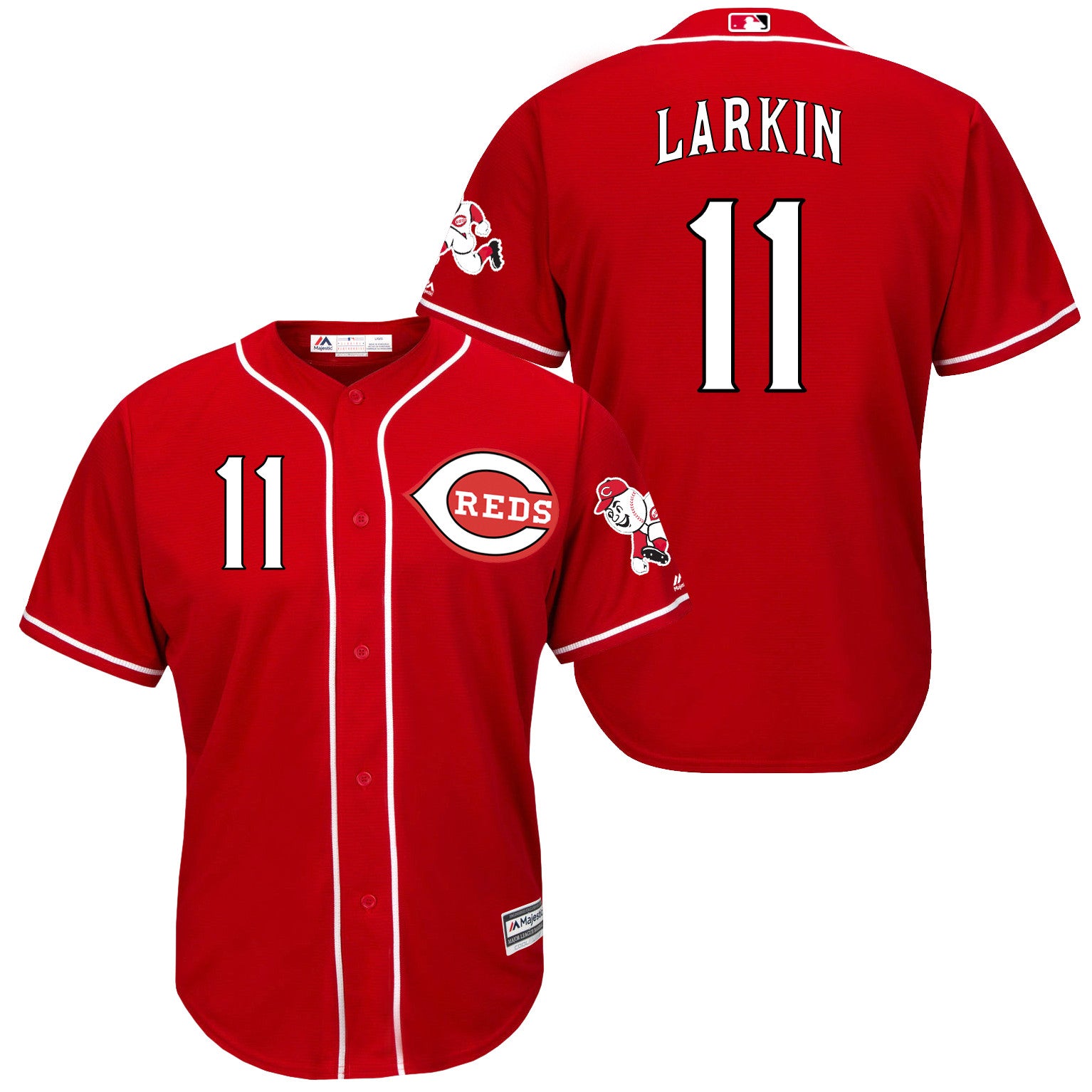 Barry Larkin Cincinnati Reds red jersey