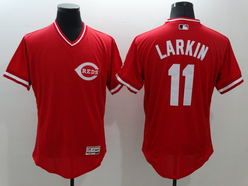 Barry Larkin Cincinnati Reds red Throwback jersey