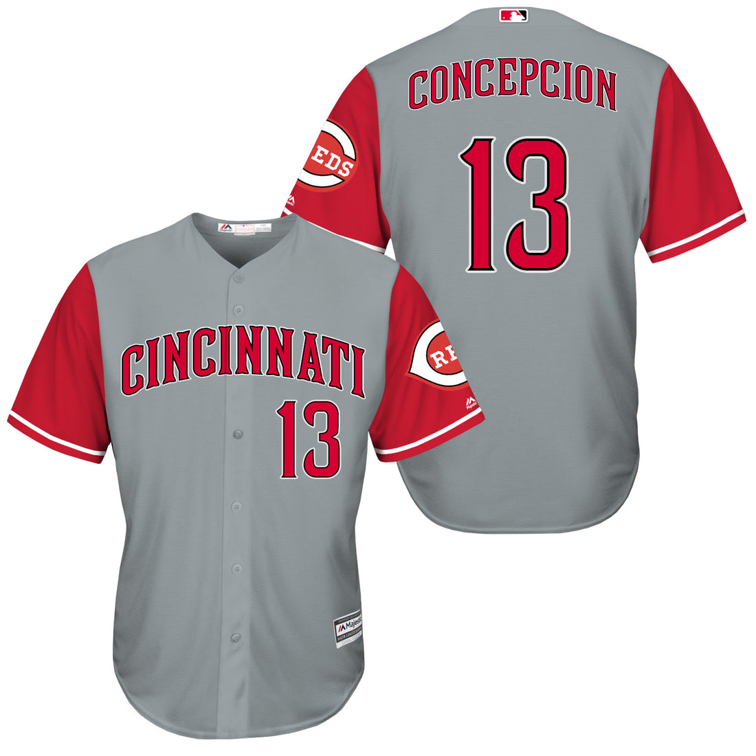 Dave Concepcion Cincinnati Reds grey jersey