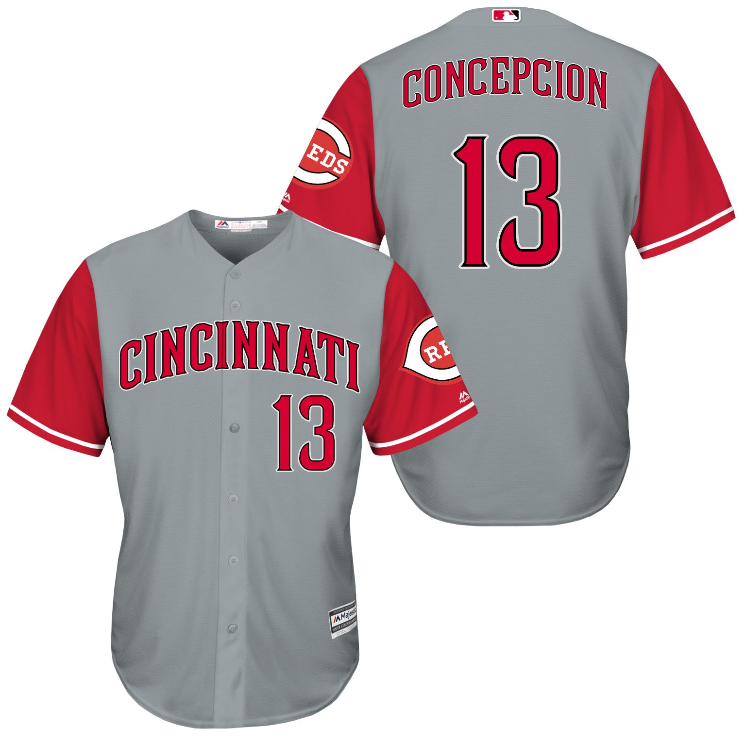 Dave Concepcion Cincinnati Reds grey jersey