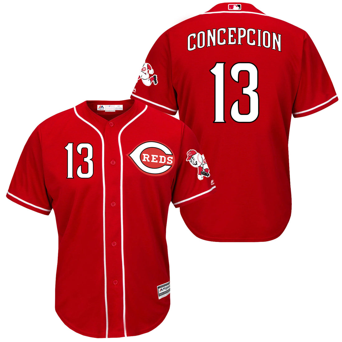Dave Concepcion Cincinnati Reds red jersey