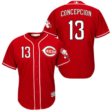 Dave Concepcion Cincinnati Reds red jersey