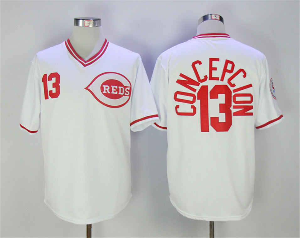 Dave Concepcion Cincinnati Reds white Throwback jersey