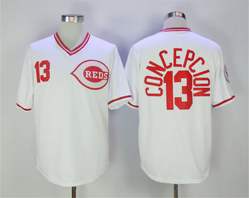 Dave Concepcion Cincinnati Reds white Throwback jersey