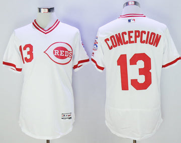 Dave Conception Cincinnati Reds white Cooperstown jersey