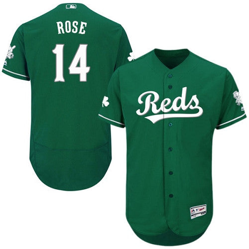 Pete Rose Cincinnati Reds green jersey