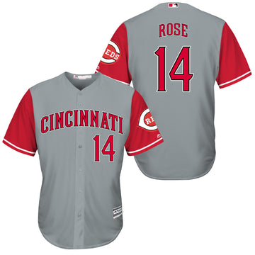 Pete Rose Cincinnati Reds grey jersey