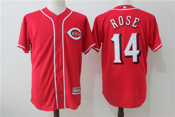 Pete Rose Cincinnati Reds red jersey