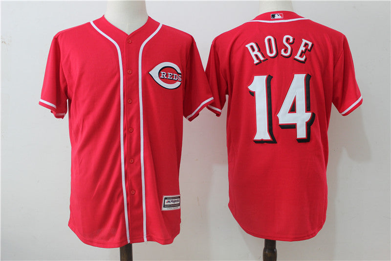 Pete Rose Cincinnati Reds red jersey