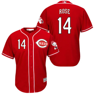 Pete Rose Cincinnati Reds red jersey