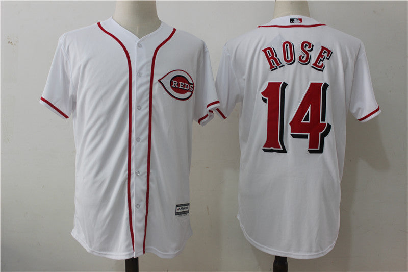 Pete Rose Cincinnati Reds white jersey