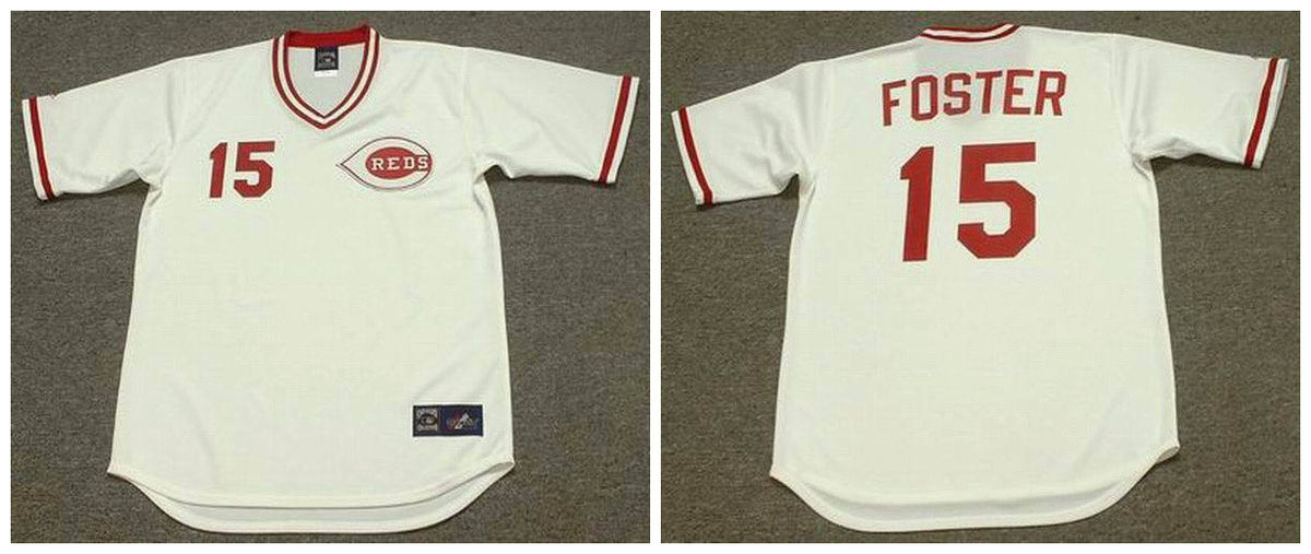 George Foster Cincinnati Reds white Throwback jersey